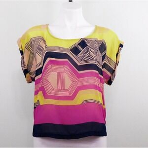 Xhilaration Women Shirt,‎ Size S, Multi-color, 100% Polyester